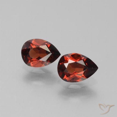 1.80ctw Natural vermelho médio Granada Piropo, Formato de pêra, VS