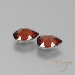 Pedras preciosas de Granada Piropo Vermelho escuro natural de 1.60 ct, Formato de pêra, VVS-VS