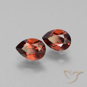 Pedras preciosas de granada piropo vermelho natural de 1,84 ct, formato de pêra, VVS-VS