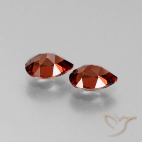 Pedras preciosas de granada piropo vermelho natural de 1,84 ct, formato de pêra, VVS-VS