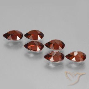Pedras preciosas de Granada Piropo Vermelho escuro natural de 5.16 ct, Formato de pêra, VS