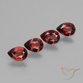 Pedras preciosas de Granada Piropo Vermelho escuro natural de 3.06 ct, Formato de pêra, VVS-VS