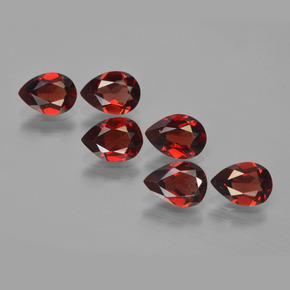 Pedras preciosas de granada piropo vermelho natural de 4,53 ct, formato de pêra, VS