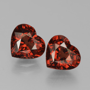 Pedras preciosas de granada piropo vermelho natural de  ct, formato de coração, VVS