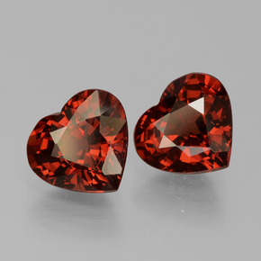 Pedras preciosas de granada piropo vermelho natural de  ct, formato de coração, VVS