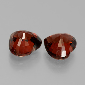 Pedras preciosas de granada piropo vermelho natural de  ct, formato de coração, VVS