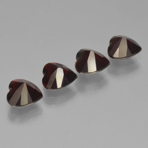 Pedras preciosas de granada piropo vermelho natural de 3,52 ct, formato de coração, VVS-VS
