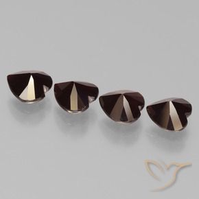 Pedras preciosas de Granada Piropo Vermelho escuro natural de 3.50 ct, Coração, VVS-VS
