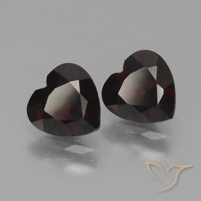 Pedras preciosas de Granada Piropo Vermelho escuro natural de 1.78 ct, Coração, VVS