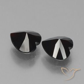 Pedras preciosas de Granada Piropo Vermelho escuro natural de 1.73 ct, Coração, VVS-VS