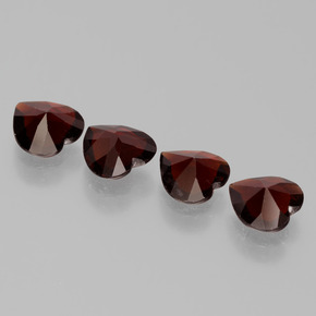 Pedras preciosas de granada piropo vermelho natural de 2,65 ct, formato de coração, VVS-VS