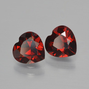 Pedras preciosas de granada piropo vermelho natural de  ct, formato de coração, VVS