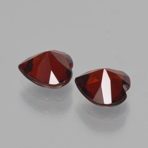 Pedras preciosas de granada piropo vermelho natural de  ct, formato de coração, VVS