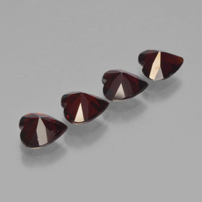 Pedras preciosas de Granada Piropo vermelho escuro natural de 3.02 ct, Formato de coração, VVS-VS