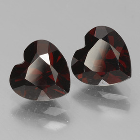 Pedras preciosas de granada piropo vermelho natural de  ct, formato de coração, VVS-VS