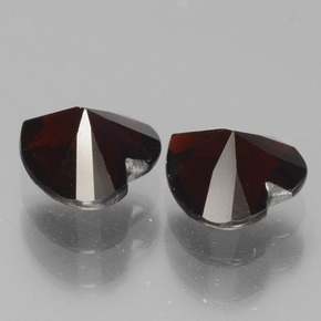 Pedras preciosas de granada piropo vermelho natural de  ct, formato de coração, VVS-VS