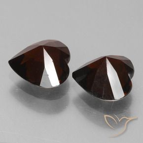 Pedras preciosas de Granada Piropo vermelho escuro natural de 1.77 ct, Coração, VVS-VS