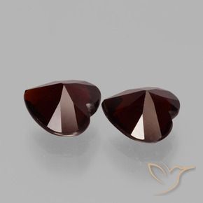 Pedras preciosas de Granada Piropo Vermelho escuro natural de 1.87 ct, Coração, VVS-VS