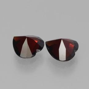 Pedras preciosas de granada piropo vermelho natural de 1,52 ct, formato de coração, VVS-VS