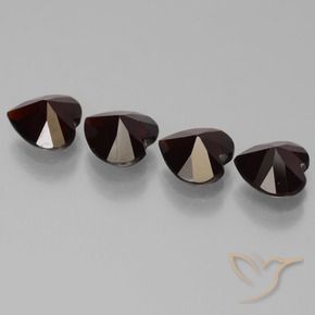 Pedras preciosas de Granada Piropo vermelho escuro natural de 3.25 ct, Coração, VVS-VS