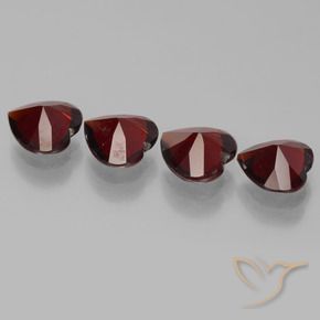 Pedras preciosas de Granada Piropo Vermelho escuro natural de 3.07 ct, Coração, VVS-VS