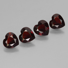 Pedras preciosas de granada piropo vermelho natural de 2,74 ct, formato de coração, VVS-VS