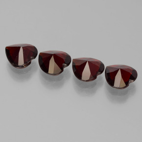 Pedras preciosas de granada piropo vermelho natural de 2,74 ct, formato de coração, VVS-VS