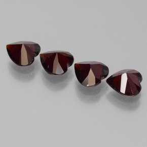 Pedras preciosas de granada piropo vermelho natural de 3,12 ct, formato de coração, VVS-VS