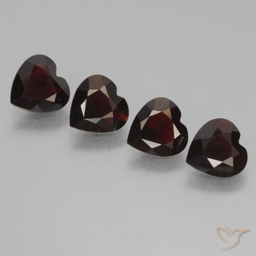 2.75ctw Natural Vermelho escuro Granada Piropo, Coração, VVS-VS