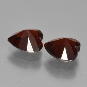 Pedras preciosas de granada piropo vermelho natural de 1,67 ct, formato de coração, VVS-VS