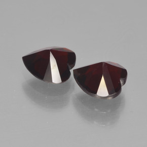 Pedras preciosas de granada piropo vermelho natural de 1,69 ct, formato de coração, VVS-VS
