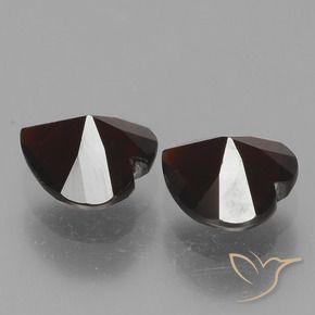 Pedras preciosas de Granada Piropo Vermelho escuro natural de 1.70 ct, Coração, VVS-VS