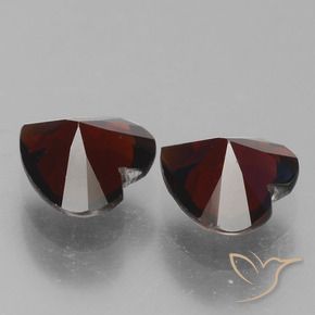 Pedras preciosas de Granada Piropo Vermelho escuro natural de 1.75 ct, Coração, VVS-VS