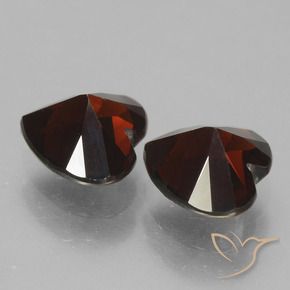 Pedras preciosas de Granada Piropo Vermelho escuro natural de 1.96 ct, Coração, VVS-VS
