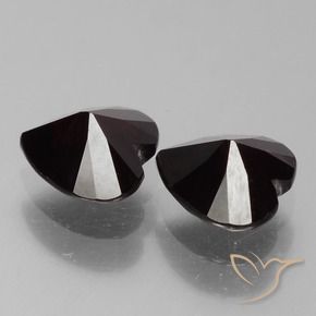 Pedras preciosas de Granada Piropo Vermelho escuro natural de 1.73 ct, Coração, VVS-VS