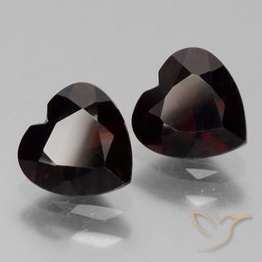 Pedras preciosas de Granada Piropo Vermelho escuro natural de 1.75 ct, Coração, VVS-VS