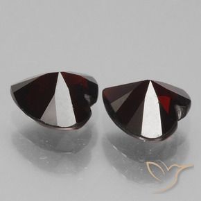 Pedras preciosas de Granada Piropo Vermelho escuro natural de 1.75 ct, Coração, VVS-VS