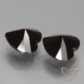 Pedras preciosas de Granada Piropo vermelho escuro natural de 1.81 ct, Coração, VVS-VS