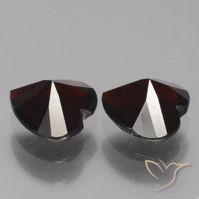 Pedras preciosas de Granada Piropo Vermelho escuro natural de 1.80 ct, Coração, VVS-VS