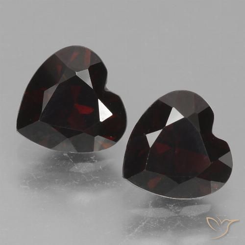 1.95ctw Natural Vermelho escuro Granada Piropo, Coração, VVS-VS