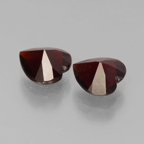Pedras preciosas de Granada Piropo Vermelho escuro natural de 1.54 ct, Formato de coração, VVS-VS
