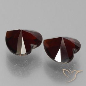 Pedras preciosas de Granada Piropo Vermelho escuro natural de 1.80 ct, Coração, VVS-VS