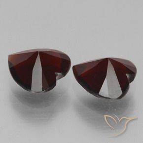 Pedras preciosas de Granada Piropo vermelho escuro natural de 1.75 ct, Coração, VVS-VS