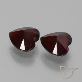 Pedras preciosas de Granada Piropo vermelho escuro natural de 1.90 ct, Coração, VVS-VS