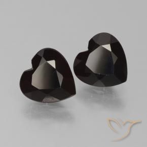 Pedras preciosas de Granada Piropo Vermelho escuro natural de 1.73 ct, Coração, VVS-VS