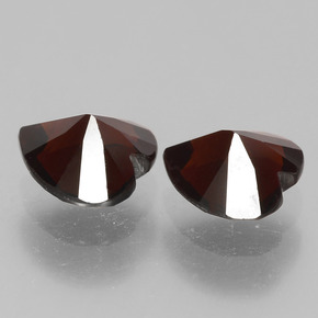 Pedras preciosas de granada piropo vermelho natural de 1,74 ct, formato de coração, VVS-VS