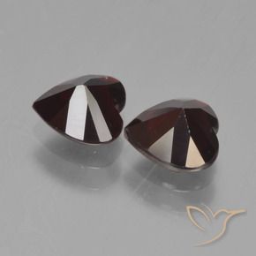 Pedras preciosas de Granada Piropo vermelho escuro natural de 1.75 ct, Coração, VVS-VS