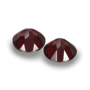 Pedras preciosas de granada piropo vermelho natural de 2,15 ct, corte redondo, VVS-VS