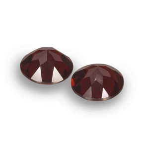 Pedras preciosas de granada piropo vermelho natural de 1,96 ct, corte redondo, VVS-VS