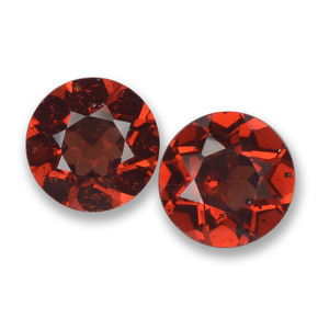 Pedras preciosas de granada piropo vermelho natural de 2,04 ct, corte redondo, VS